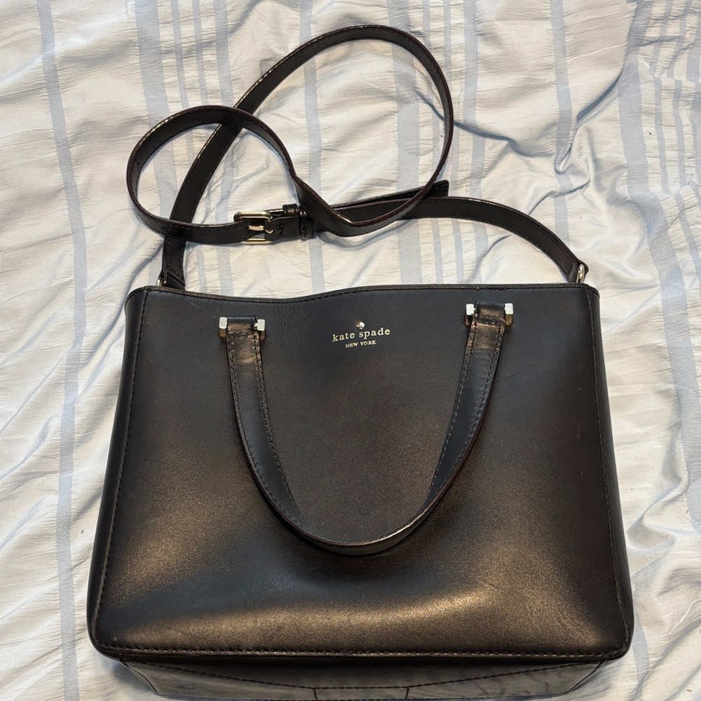 Kate Spade Dark Leather Tote Bag